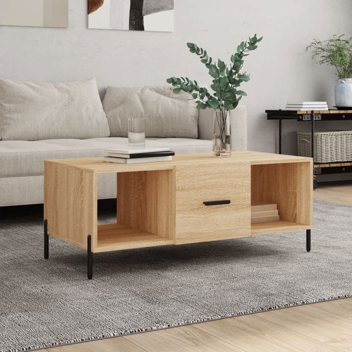vidaXL Table basse chêne sonoma 102x50x40 cm bois dingénierie 829311