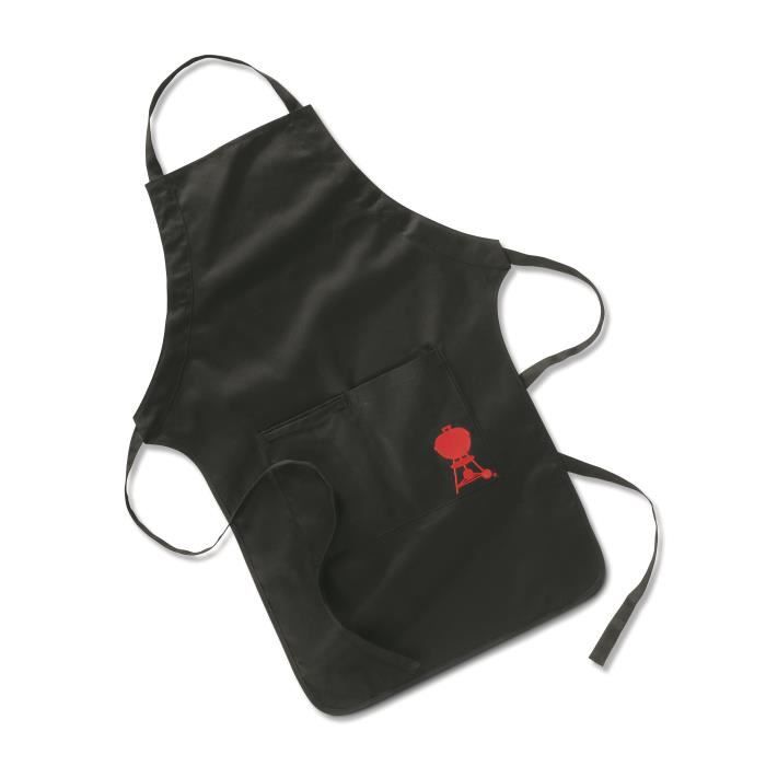 Tablier avec sangle ajustable - WEBER - Noir - Protège vos vêtements pendant la cuisson