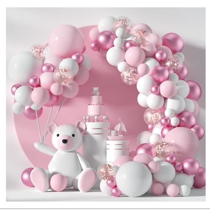 4 ballons baby shower rose pour filles - Baby Shower