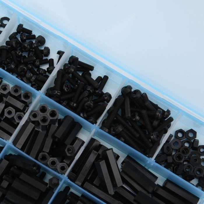 Kit De 250 Entretoises Et écrous En Nylon – M2 Et M3 – Hexagonales, Mâles/femelles – Pour Montages électroniques