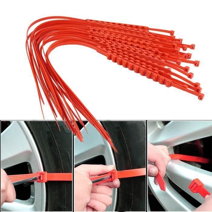 10 Chaînes à Neige Voiture 185-225mm - Antidérapantes TPU Pour Neige Et Boue