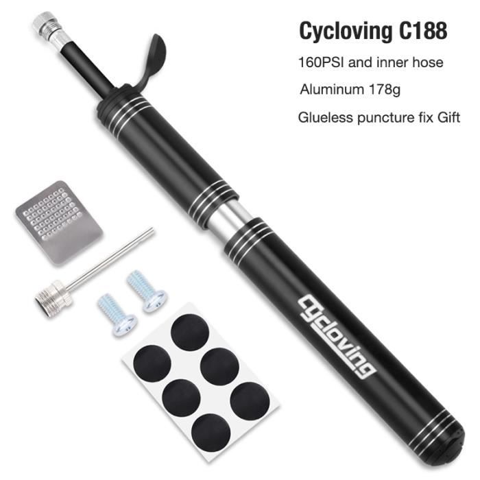 Pompe à Vélo Légère Vandorm Super Lite - Presta / Schrader - Pour Piste Vélo
