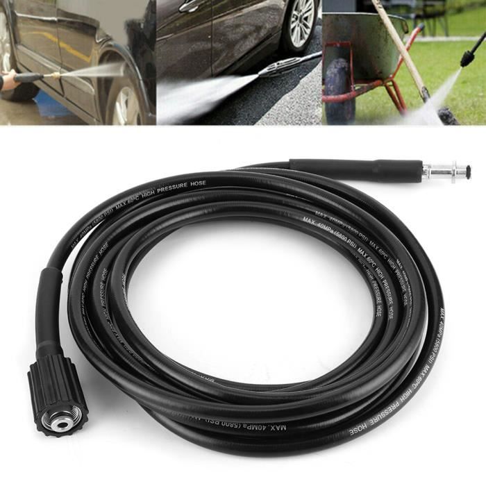 Tuyau Haute Pression 10M M14xM22 - Pour Nettoyeur Karcher K2 K3 - PVC Et Acier Inoxydable