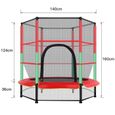 Trampoline Pour Enfant - Fasike - Adapté Au Jardin - Diamètre 1.4 m - Noir, Rouge, Vert-1
