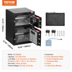 Coffre-fort VEVOR 99L Double Porte – Ouverture Par Code Et Clé, Noir, Idéal Pour Ranger Vos Affaires Persos