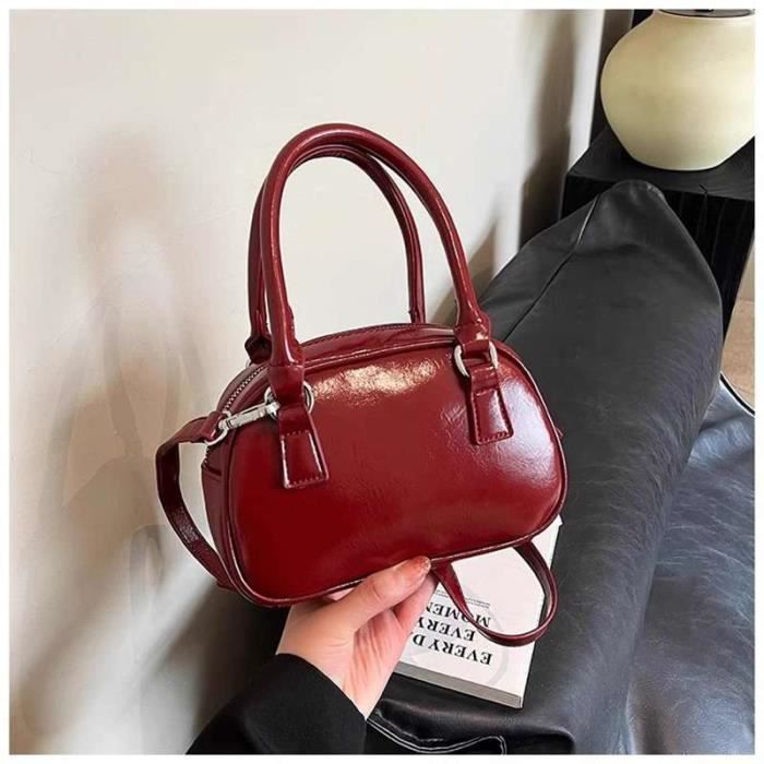 Sac à Main Cabas Bandoulière En Cuir PU Rouge - YOGODLNS - Femme - Neuf Avec Étiquettes