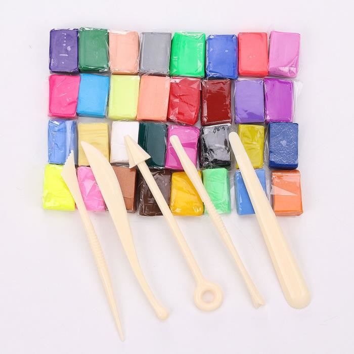 36 Couleurs Pate A Modeler, Argile Autodurcissante Pâte À Modeler Pour Enfants, Diy Craft Kit