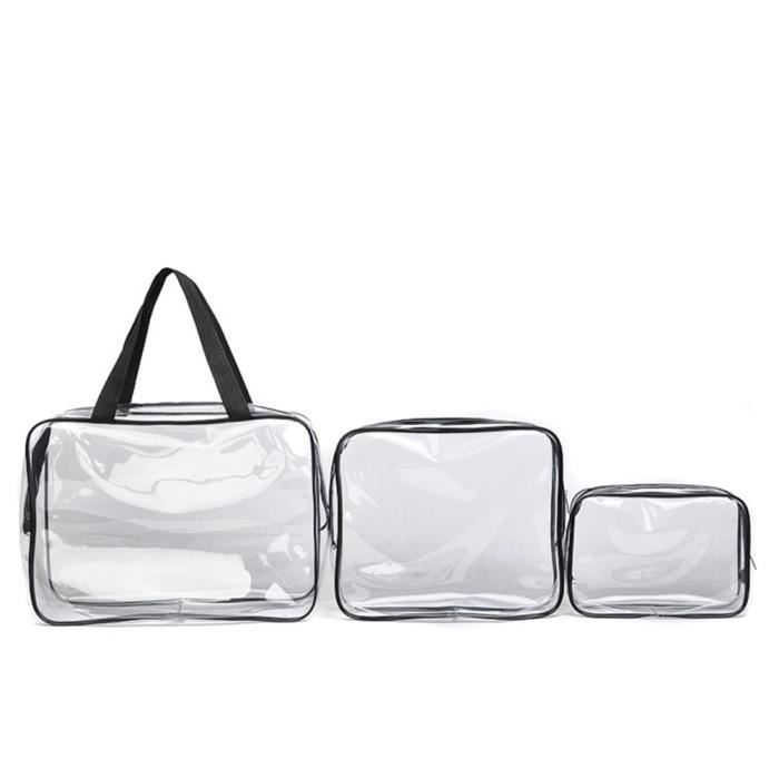 Trousse De Toilette Voyage Transparente Étanche – Grand Format 23x18x11 Cm, Organisateur Cosmétique Imperméable Pour Bagage Cabine