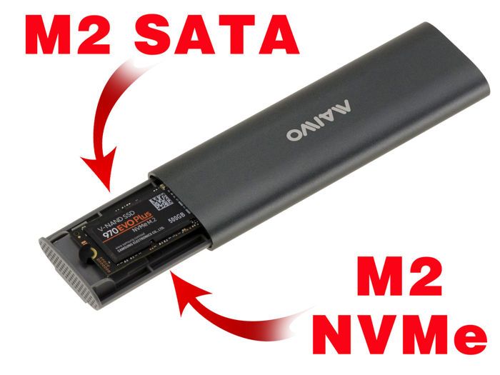 KALEA-INFORMATIQUE Adaptateur M2 (M.2 NGFF SATA B Key ou B+M Key) vers SATA  avec boitiers au Format d'un Disque Dur SATA 2.5
