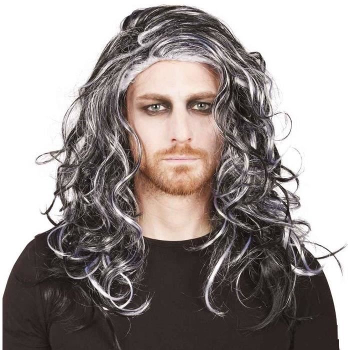 P'TIT CLOWN - 68080 - Perruque Cabaret - Cabaret's Wig - Bleu, Blanc et Rouge - Parfait pour Célébrer la France, Matchs, Tournois, Evenement Sportif, JO - Cheveux Synthétiques - Adulte