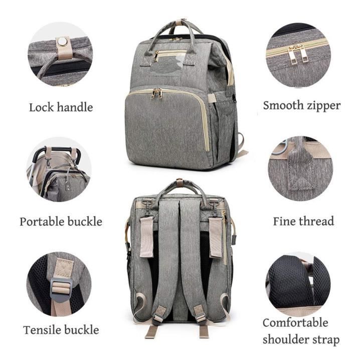 SURENHAP 3 EN 1 Sac langer Berceau B b de voyage Portable