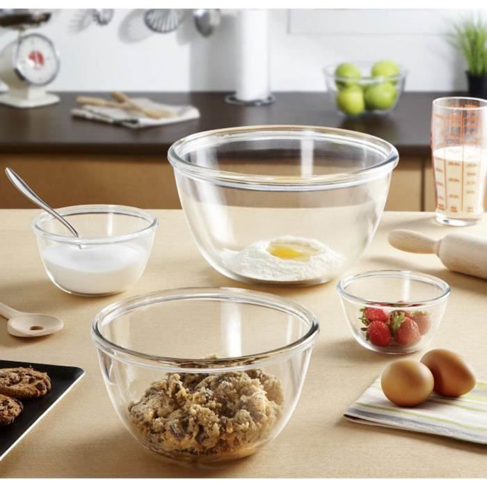 Pasabahce Chef 53563 Lot De 6 Bols En Verre 17 Cm Pour Salade