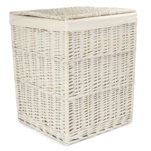 Relaxdays 10020150 Panier à Linge En Bois De Noyer Corbeille à