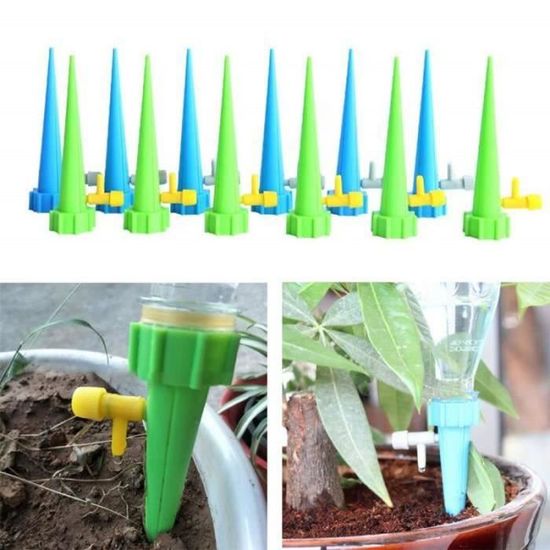 4 Pièces Irrigation Goutte à Goutte,Goutte à Goutte BouteilleGoutte Bouteille,Arrosage Plante Vacances,Kit Automatiques D'arrosage Système Réglable vannes Arroseurs,Idéal Vacances/Jardin