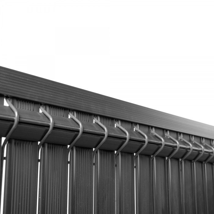 Kit Occultant PVC Clofence Latte Pour Panneau Grillage Rigide - 2m50 X H1m03 - Gris Brise-Vue