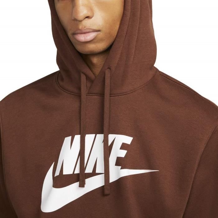 Sweat a Capuche Homme Nike Club Graphic Marron BV2973 259 Marron Cdiscount Pret a Porter