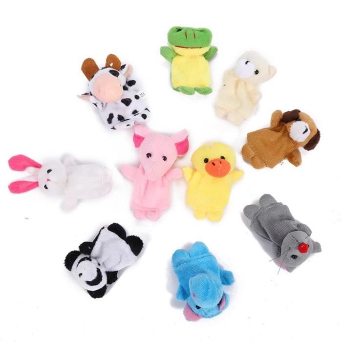 Lot De 18 Marionnettes à Doigts Petites Mains - En Caoutchouc - Pour Halloween, Animaux De Compagnie, Chats, Enfants, Jeux