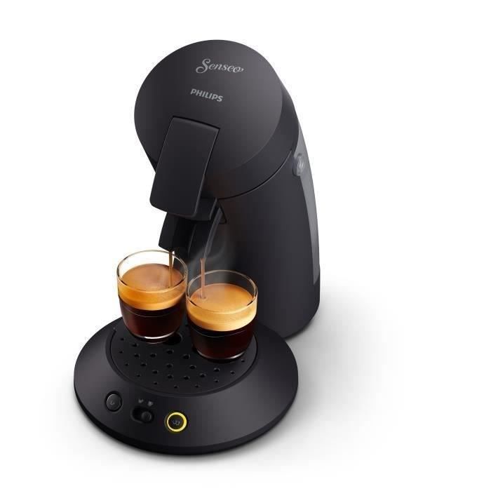 Machine à café dosette SENSEO ORIGINAL+ Philips CSA210/61, Booster  d'arômes, Crema plus, 1 ou 2 tasses, Noir Carbone - Cdiscount Electroménager