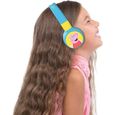 Casque Audio Enfant 2-en-1 Bluetooth Stereo, sans Fil, Filaire, Son limite, Pliable, Ajustable, Jaune/Bleu-3