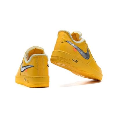Nike AIR Force 1 Chaussures de Running Homme Jaune Cdiscount