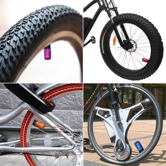 4 X Qualité Supérieure Or Aluminium Moletée Métal Roue de Pneu Capuchons anti-poussière Voiture Vélo