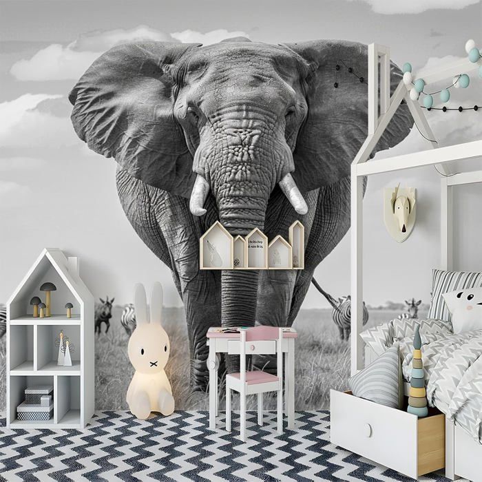 Papier Peint 3D Mural – Motif Canard Coloré R2488, Impression Luna 24, Déco Originale