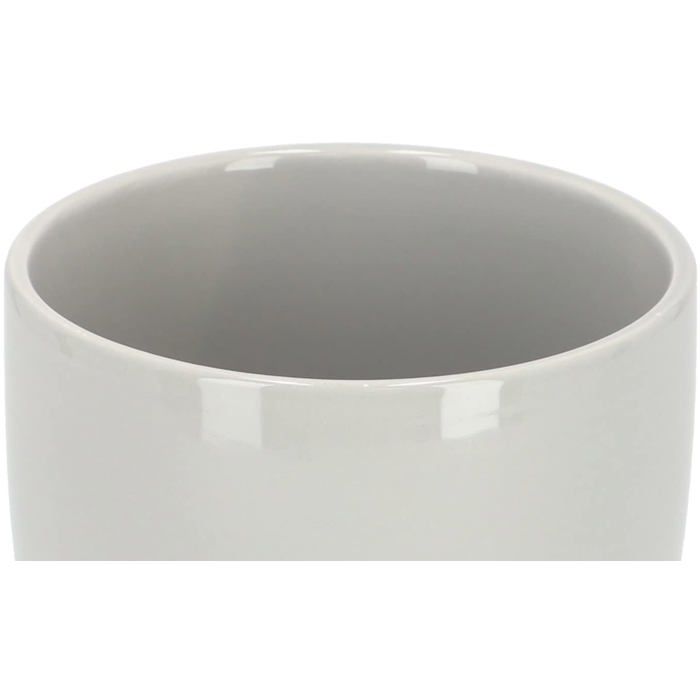 Lot De 2 Pots De Fleurs KOTARBAU En Céramique Blanche 20 Cm - Avec Bac D'Égouttement - Élégants Pour Intérieur Et Extérieur
