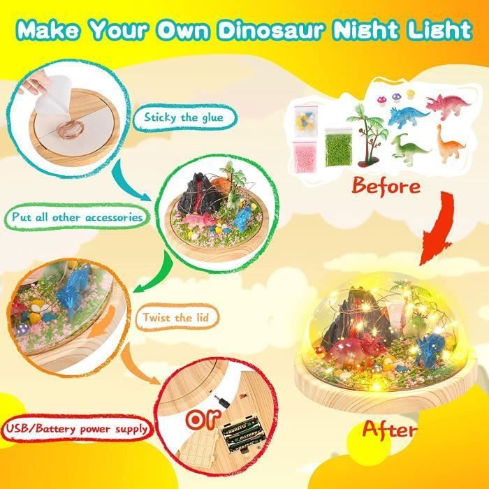 Science4you Kit de fabrication de savon de laboratoire de dinosaures pour enfants, faites votre propre savon avec des jouets dinosaures à l'intérieur, kits de bricolage dinosaures phosphorescents pour