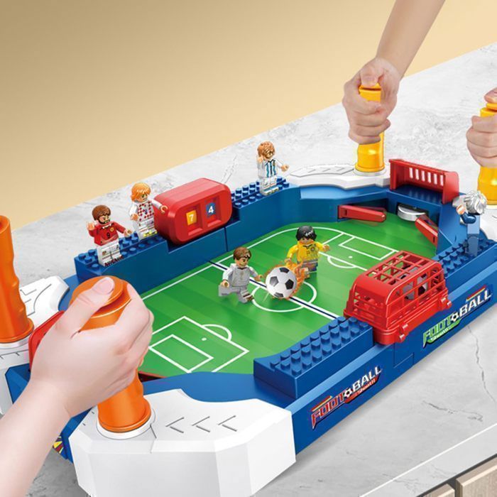 Mini Baby-foot Portable – 4 Entraînements, Terrain Incliné, Dès 4 Ans, Jeu De Société Football 2 Joueurs