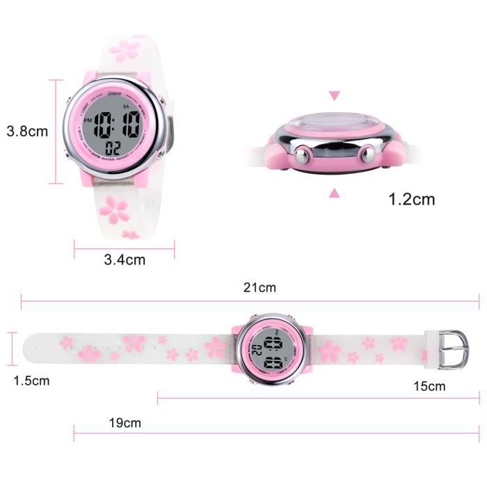 Montre Enfant Fille Garçon Zeiger - Sport Résine Nylon, Apprentissage Heure, Étanche, Violet