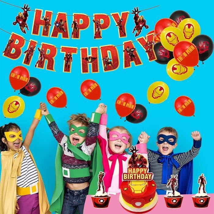 Lot De 3 Nappes D’Anniversaire Thème Héros – 180x108 Cm, Imperméables – Déco De Fête Pour Enfants, Garçons & Filles