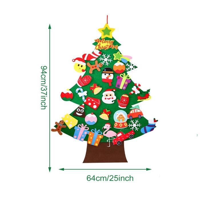 Arbre De Noël En Feutre Pour Enfant,Planche Montessori,Décorations