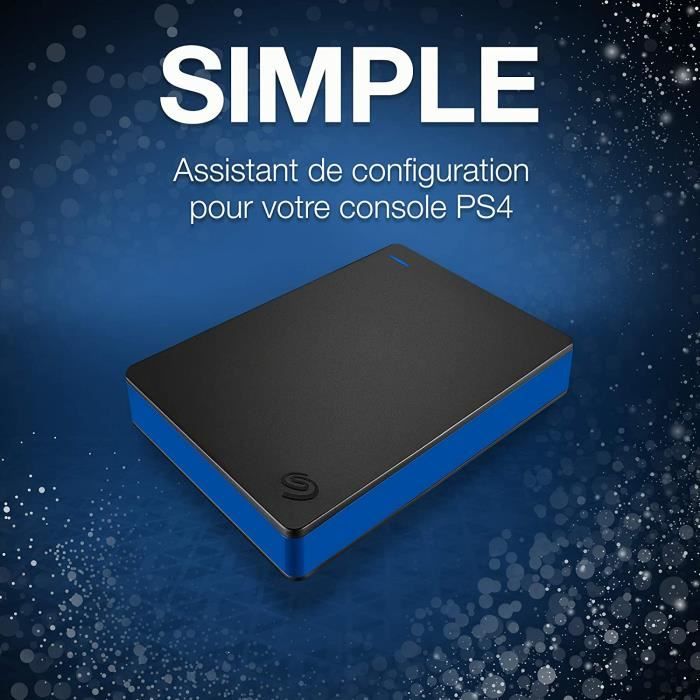Disque dur externe 2,5 Seagate Game Drive for PS4 STGD4000400 4 To  noir/bleu USB 3.0 1 pc(s) - Cdiscount Informatique