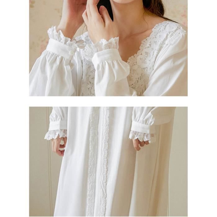 Chemise de nuit blanche vintage 2025