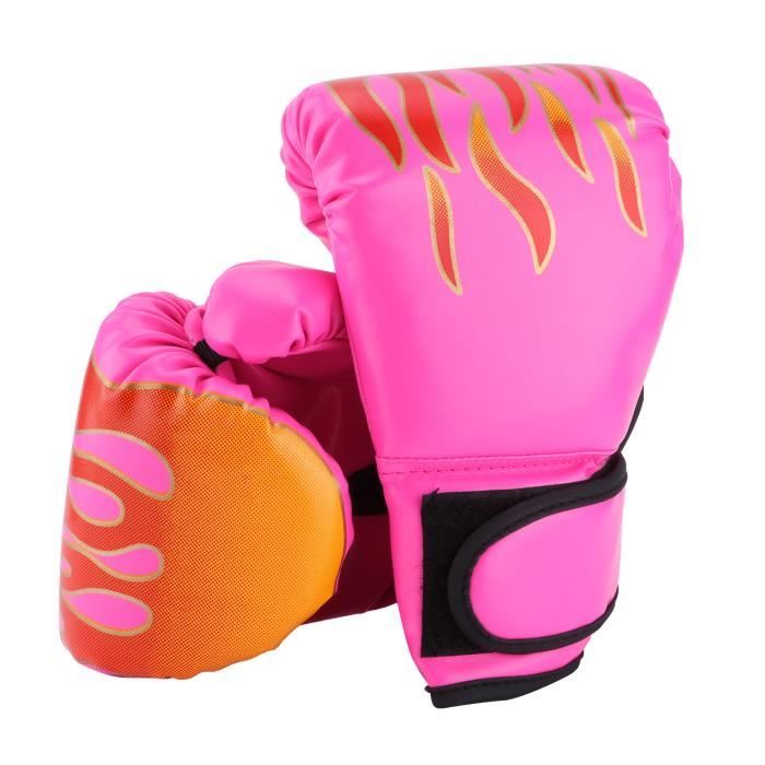 JISADER Gants De Boxe Enfants – Cuir PU, Rembourrage épais, Taille 22x12 Cm – Respirants, Pour Entraînement, Muay Thai, MMA