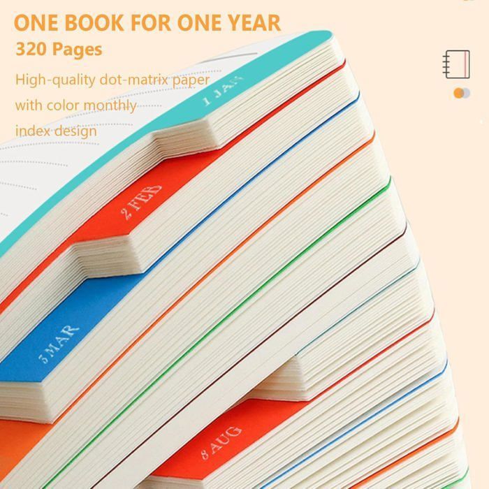 Agenda 2026 - Vue Mensuelle Avec Porte-Stylo, Onglets Colorés - Format A5, Vert - Janvier à Décembre 2026