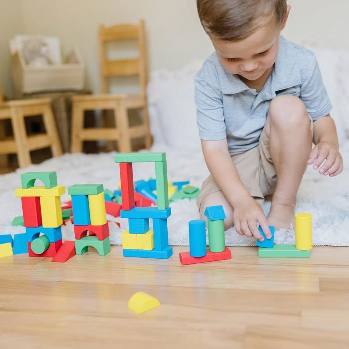 100 blocs de construction en mousse | Jouet d'éveil | Blocs et ...