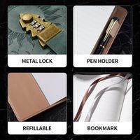 Journal Intime Avec Code ZXHQ 21x15.5cm - 224 Pages Carnet Secret Cuir PU Émeraude Avec Stylo