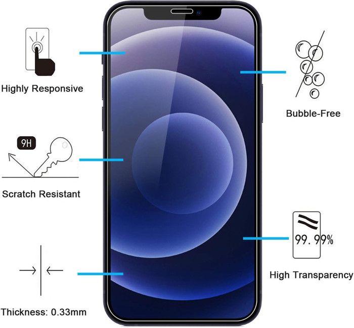 Vitre arrière iPhone 12 Mini Noir, pièce détachée
