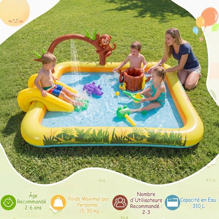 Piscine Gonflable Blue Sky 262 x 175 cm - La Grande Récré Piscine Gonflable Blue Sky 262 x 175 cm - La Grande Récré