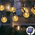 Guirlande Solaire Extérieure Lanterne, 6.5M 30 LED Guirlande Lumineuse Lampion Blanc Chaud 8 Modes Étanche Lampe Jardin Solaire -0