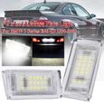 MOMOTOU 2 pièces LED Feux de Plaque d'immatriculation LED Canbus Auto feu arrière Blanc LED Ampoules pour BMW 3er E46 4D 1998-2003 -0