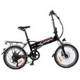 Vélo électrique 20" - Vélo de ville pliable - 250W 10.4AH - Vitesse max 25KM/H - Frein mécanique - Noir-0