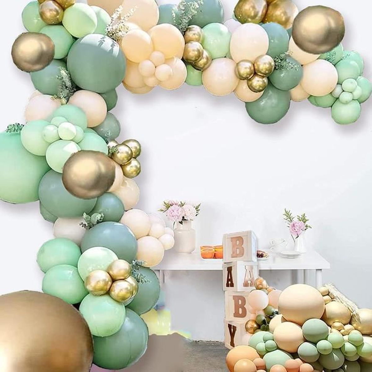 Jullfall Kit D'arche De Ballons, 129 Pièces, Guirlande De Ballons Marron Pour Décorations D'anniversaire, Fête Prénatale, Mariage, Décoration De Fête