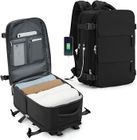 YIKXIULF Sac à Dos Voyage Cabine - Femme - Imperméable - USB - Noir - 45x31x20 cm