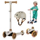 Trottinette enfant 3 roues - LIONELO - Jessy - Hauteur réglable - LED Roulement - Beige