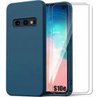 Coque de Protection - BOOLING - pour Samsung Galaxy S10e - Souple Bleu Marine - Antichoc - 2 Verres Trempés