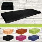 FORTISLINE Chauffeuse - NOIR - 195x80x9cm - Matelas pliant - Housse lavable - Idéale camping