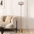 TECHBREY Lampadaire Métal et Verre Windsor Doré