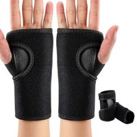 Attelle de poignet 2 pièces - Plaque de fixation sportive - Protection du poignet - gant d'articulation - Noir